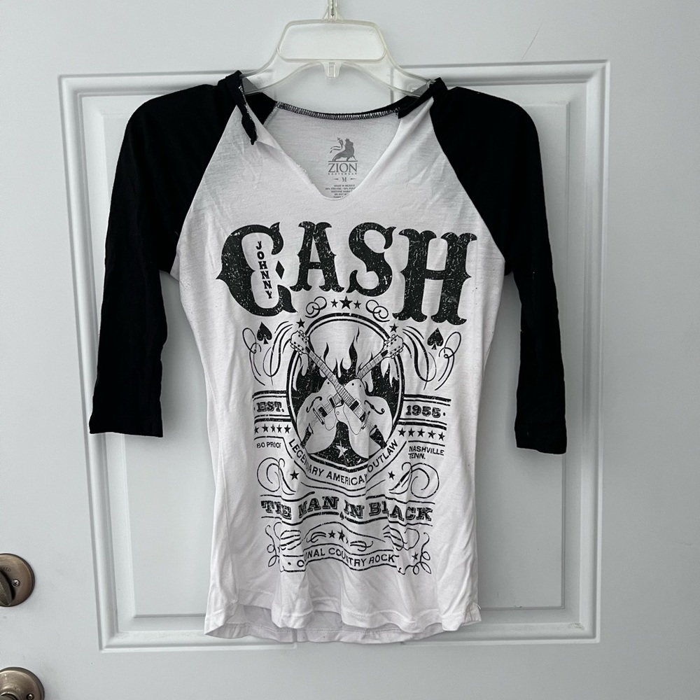 Johnny Cash baseball tee
